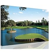 chenchenArt USA Golf Course Wall Art TPC Sawgrass Golf Course Pictures Canvas Prints Golf Wall De...