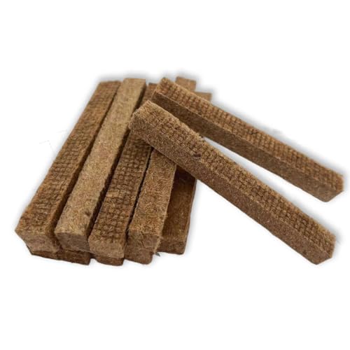 INGJIA 10 mechas permanentes para devoradores de Cera, Mecha Duradera para Velas Gruesas al Aire Libre para Fuegos de hormigón, restos de Velas, al Aire Libre (10 x 10 x 90 mm)