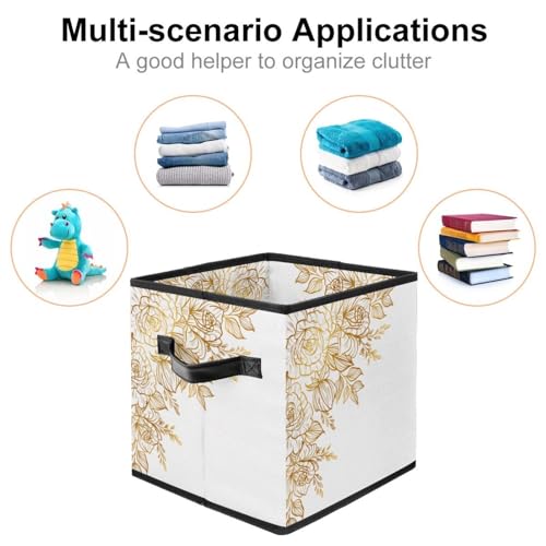 Boîte de rangement pliable fleurie snh-003 pour chambre - 3