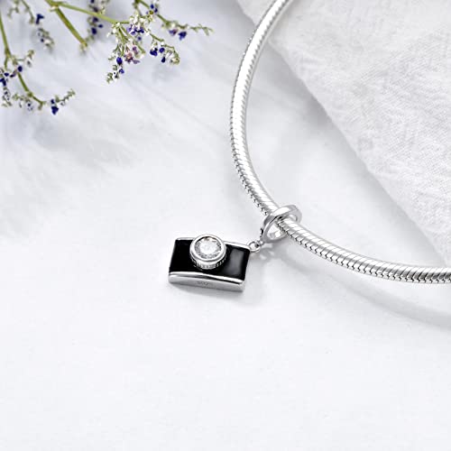 LONAGO 925 Sterling Silver Personalized Photo Charm Fit Snake Bracelet Necklace Customized Image Picture Bead for Women3