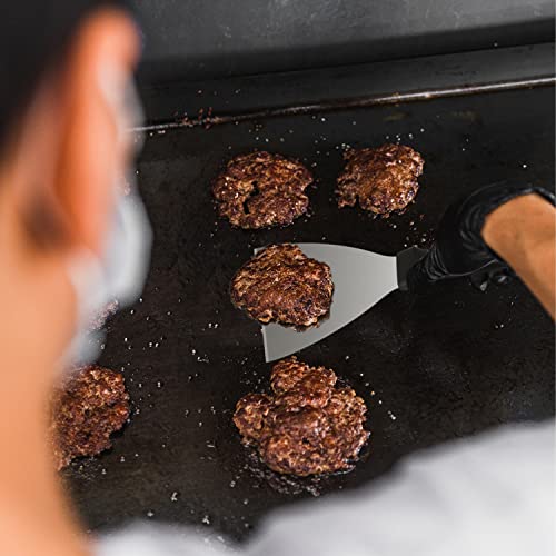 Herogo Grillspachtel 2er Set, Edelstahl Grill Spachtel Grillschaber mit Kunststoffgriff für BBQ, Steak, Küche, zum Grillen von Teppanyaki-Fleisch, Reinigen der Grillpfanne, Spülmaschinenfest