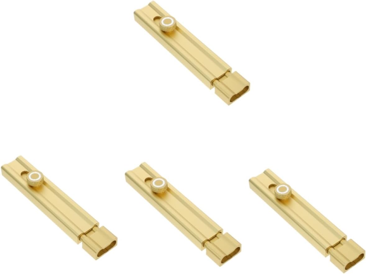 Mikikit 4pcs Door Lock Latch Secure Sliding Door Adhesive Stopper for Home Security Easy to Use