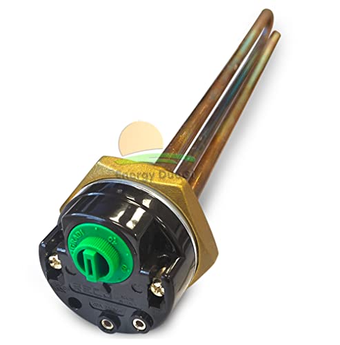 Resistenza elettrica corazzata da 1,5 kW con termostato a gambo per scaldacqua e bollitori