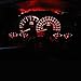Partsam 10Pcs Red T5 Instrument Gauge Panel Cluster 3-3014-SMD LED Light Bulb w/Lock Socket