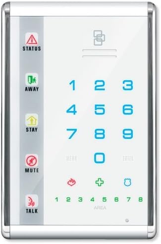 UTC Fire & Security Interlogix NetworX Advanced Touch LED Keypad, Portrait, White NX-1811E by Interlogix