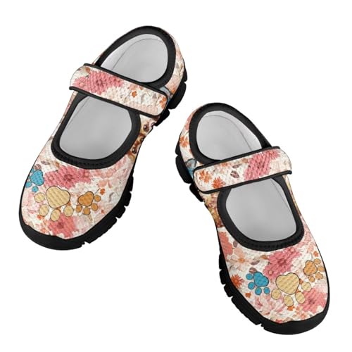 Forchrinse Pig Girls Dress Shoes Mary Jane Shoes for Girls Soft Party Birthday Princess Ballet Flats Ankle Strap Lightweight School Uniform Flats Sneakers