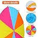 Nvatorfox 6ft Rainbow Parachute, Play Parachute Toy for Kids, Parachute with Handles Indoor & Outdoor Play Equipment