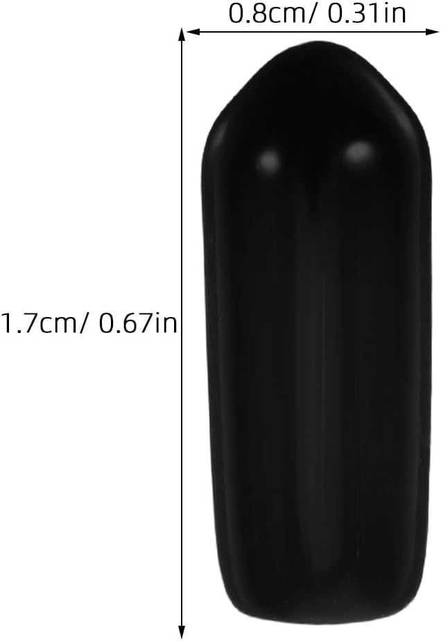 250pcs Black Flexible PVC Pegboard Hook Tip Protective Caps 5mm Inner Diameter Rack Hook End Covers for Workshop Tool Safety