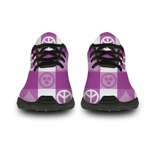 Women's Men's Peace Shoes Plaid Sneakers Running Tennis Walking Shoes Gifts for Boys Girls3