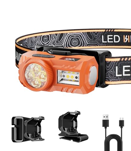 Linterna frontal para correr y acampar al aire libre con luz LED ultraligera