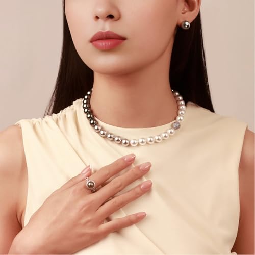 Women Pearl Ring, Infinity Pearl Ring with 10mm Gold Round Pearl 18k Gold Plated Cubic Zirconia Engagement Ring for Women, Size 5-9, Valentine's Day/Mother's Day Jewelry Gift for Her4