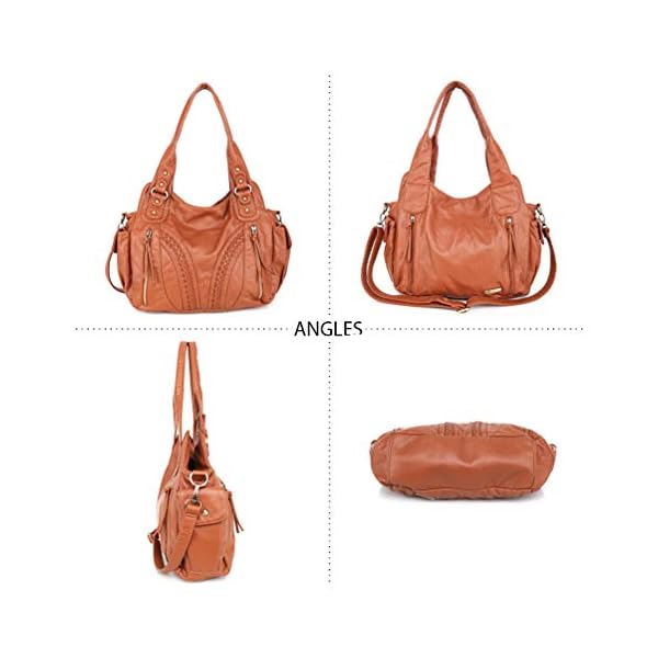 Montana-West-Handbags-for-Women-Washed-Leather-Hobo-Bags-Concealed-Carry-Purses-Stylish-Satchel-Handbag-with-Crossbody-Strap Montana West Washed Leather Shoulder Bag MWC-019SBR