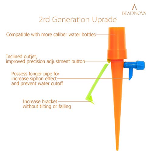 BEADNOVA-Plant-Self-Watering-Spikes-Automatic-Irrigation-Equipment-Adjustable-Self-Watering-Spikes-for-Plants-with-Slow-Release-Control-Valve-Orange-Green-6pcs BEADNOVA-Plant-Self-Watering-Spikes-Automatic-Irrigation-Equipment-Adjustable-Self-Watering-Spikes-for-Plants-with-Slow-Release-Control-Valve-Orange-Green-6pcs