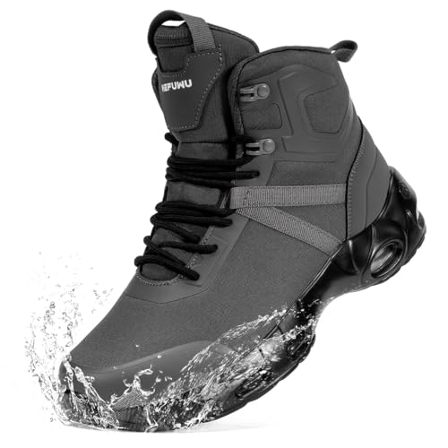 Image of Military Tactical Boots Women Wide Waterproof 6 Inches | Non Slip Side-Zip Combat Hiking Work Boots Lightweight Durable