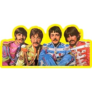 The Beatles SGT Pepper Lineup Sticker - Les Beatles, Paul McCartney, John Lennon, RIngo Starr, George Harrison