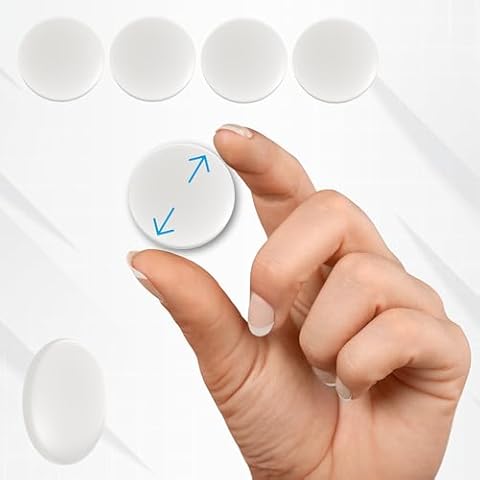 Technogel Protector Medium - 4 PCs Pack, Transparent Peel-and-Stick Surface Protectors, 2" Diameter, 0.25" High- Durable, Shock Absorbing, Reusable, Noise Damping (Medium), Door Bumpers Cover