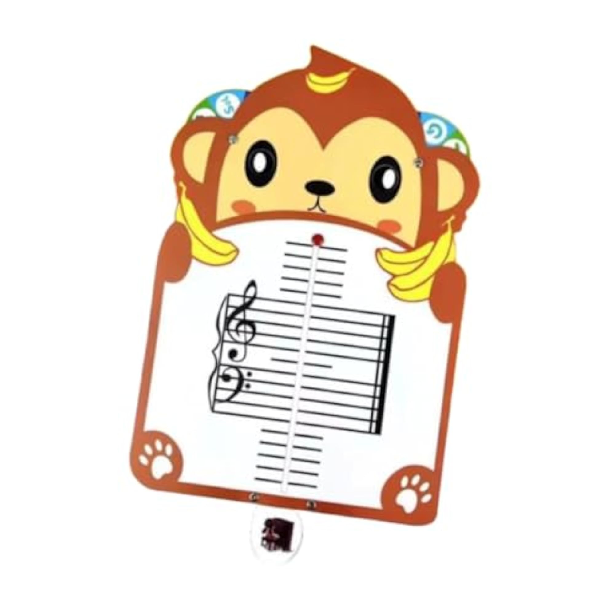 Cartoon Animal Shape Music Notation Board for Students