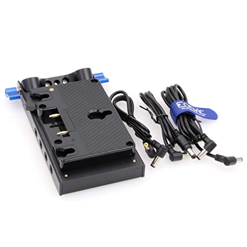 Plaque de batterie à montage en or avec pince à tige de 15 mm et ports de sortie multiples