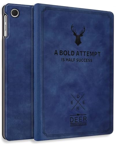 Image of Robustrion for Samsung Galaxy Tab A11 8.7 inch & A9 8.7 inch Cover Case, Deer Flip Cover Case for Samsung Tab A11 Tablet Cover 8.7 inch [Auto Sleep Wake Support] - Blue