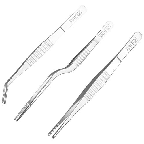 Set de pinzas de acero inoxidable para jardín y cocina, 3 piezas miniatura 5