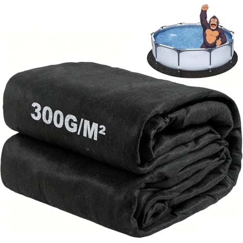 Belmeri Tapis rond de 5,5 m pour piscine hors sol, Gorilla Pad pour piscine hors sol, matériau géotextile durable, tapis de sol pour la prévention des...