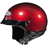 HJC Metallic CS-2N Half (1/2) Shell Motorcycle Helmet - Wine/Large