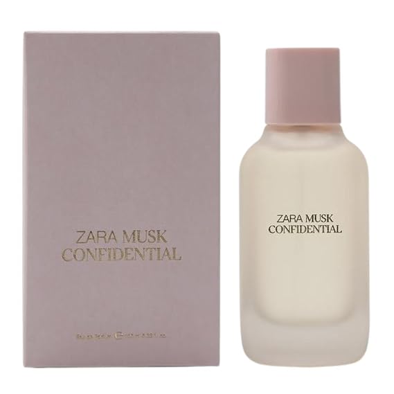 Zara Confidential Musk Perfume for Women Eau de Parfum Elegant Fragrance with Mandarin Orange Sensual Vanilla and Musk 100 ml (3.4 fl oz)