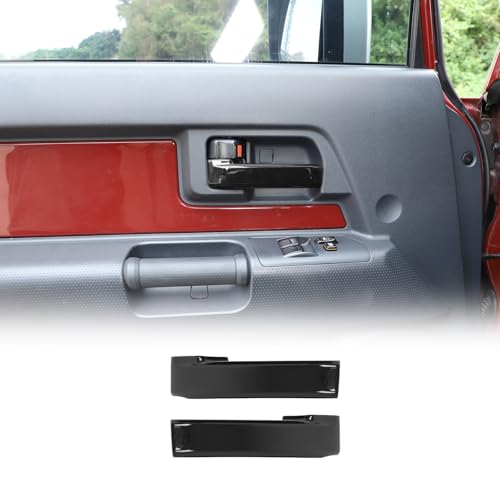 Fgtagtal Compatible with Toyota FJ Cruiser 2007-2021 Car Inner Door Handle Cover, ABS Interior Door Grab Handle Protector Trim Cover Protection Accessories, 2PCS (Bright Black)