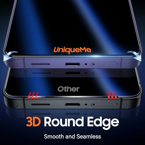 Image of UniqueMe for S26 Ultra Privacy Screen - 2 PACK Samsung Galaxy S26 Ultra Privacy Screen Protector [Fingerprint Unlocking] Easy Installation,Bubble-Free,Anti-Spy,9H Tempered Glass,3D Full-coverage