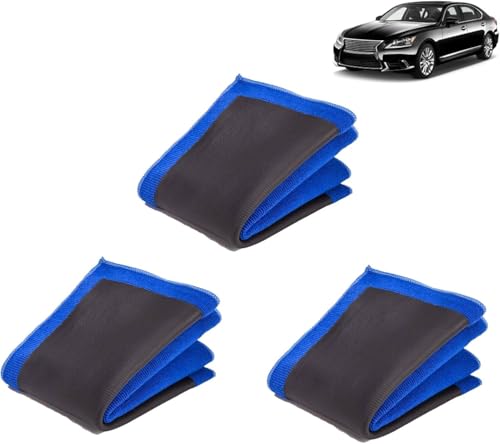 Générique Barre d'argile Chiffon Microfibers Clay Bar Argile Nettoyante pour Voiture Véhicule et Moto,Clay Bar Voiture pour Peinture,Phares Et Vernis, Réutilisable,30 * 30 cm (3PC)
