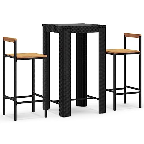 Meubles de terrasse robustes 3 pièces pour petits espaces extérieurs - 3
