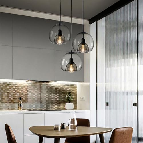 Lámpara de techo moderna de cristal ámbar para dormitorio y salón 7