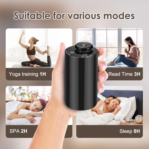 Diffuseur d'huiles essentielles sans eau aromathérapie noir programmable 3 modes