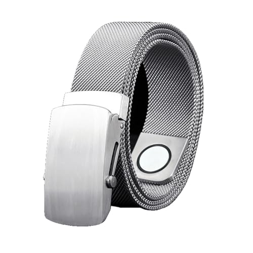 Metal Magnetic Belt for Men, Stainless Steel Braided Non-leather Men's Belts with Fashion Automatic Buckle