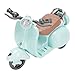 Semme Electric Doll Scooter Toy Mini Plastic Vehicle with Music Lights Rotating Wheels for Dolls Action Figures Desktop Decoration ABS Material 3 AA Batteries Not Included (Blue)