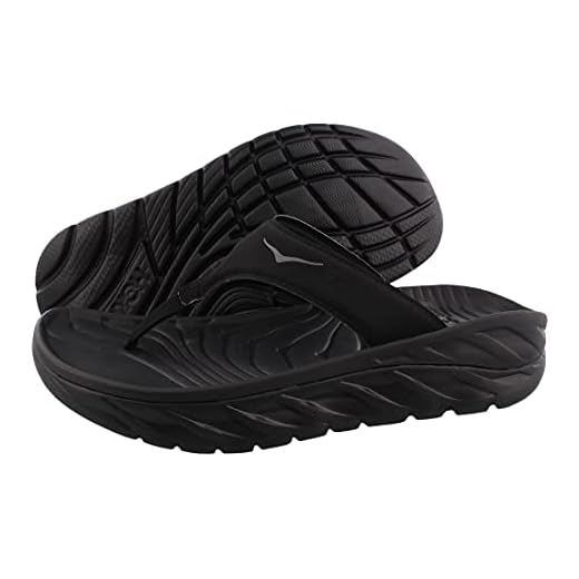 HOKA ONE ONE Ora Recovery Womens Sandals Size 8, Color: Black/Dark Gull Grey