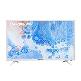 EMtronics 32 inch HD LED TV with Built-in DVD Player, Freeview, HDMI, USB Media Player, COAXIAL, AUX, PVR Recording - White