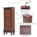 Jewelry Cabinet Jewelry Chest Jewelry Armoire Wood Jewelry Box Storage Stand Organizer with Side Doors 7 Drawers Makeup Mirror