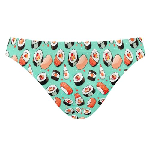 Sushi Food Mens Swimwear Swim Briefs Bikini Swimsuit for Summer Beach L B0403764