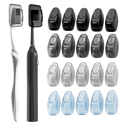 Muslish 20 Pack Toothbrush Covers, Portable Toothbrush Head Cover Caps, Toothbrush Case Protector...