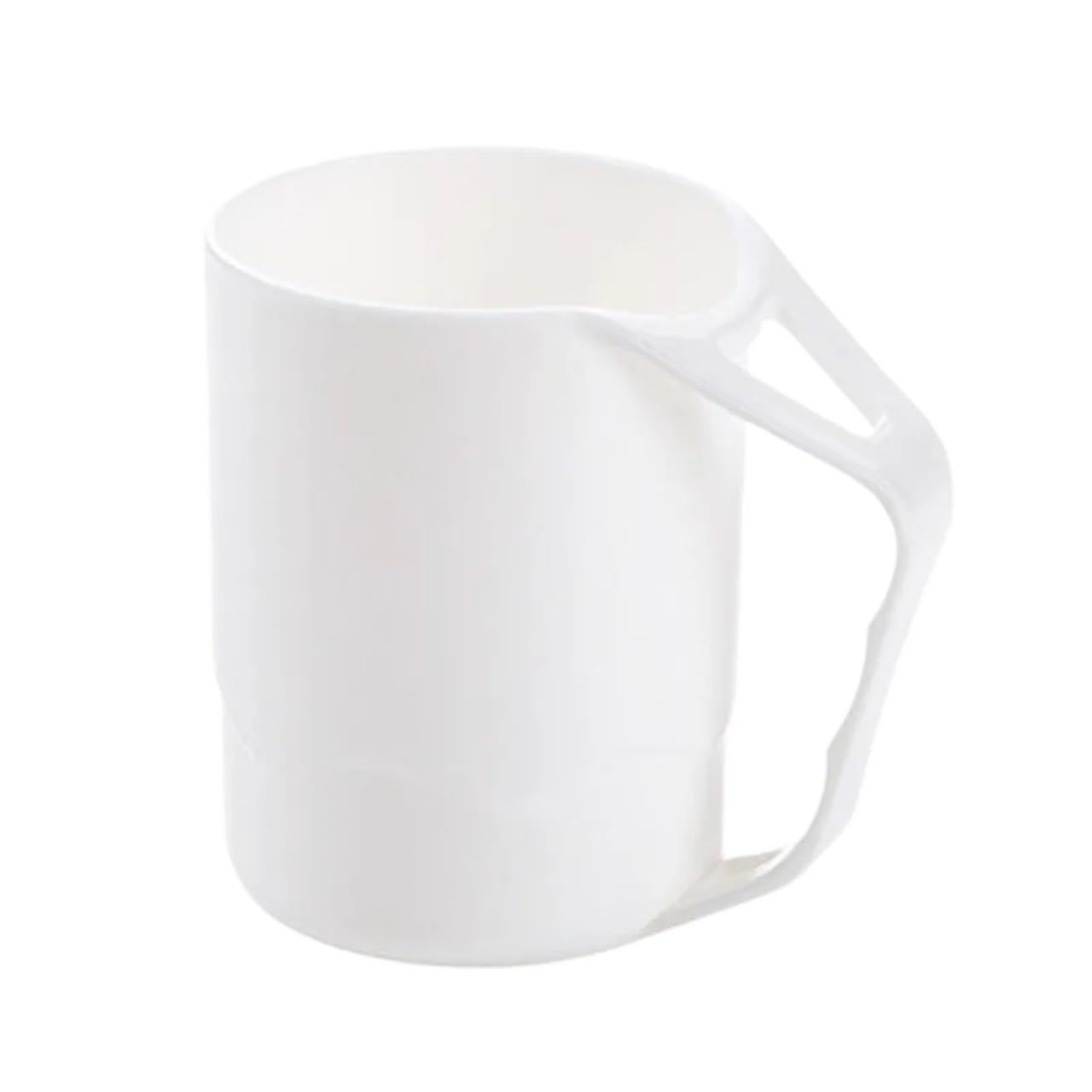 3pcs Creative Toothbrush Cup Plastic Tilted Gargle Cups With Holder Modern Mate Mugs Bathroom Tumblers For Toothpaste(White)