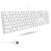 Macally Ultra-Slim USB Wired Keyboard for Apple Mac Pro, MacBook Pro/Air, iMac, Mac Mini, Laptop, Windows PC (SLIMKEYPRO)