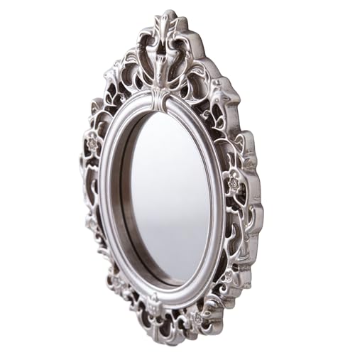 Espejo adornado | Resina rústica elegante estética - Espejo de pared redondo para decoración del hogar | para el hogar, dormitorio, habitación de los niños, apartamento, pueblo, oficina, hotel