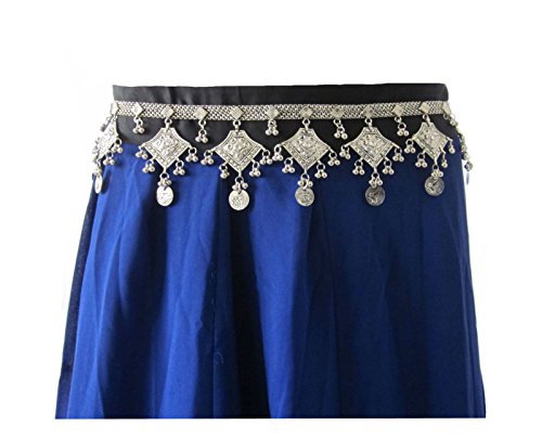 IndiaStop Womens Fashion Metal Chain Coin Hip Waist Dressy Belt- Boho Gypsy Hippy Halloween Cosplay Festival Bohemian Tribal Belly Dance Style Handmade Novelty Accessory- One Size Adjustable Chain
