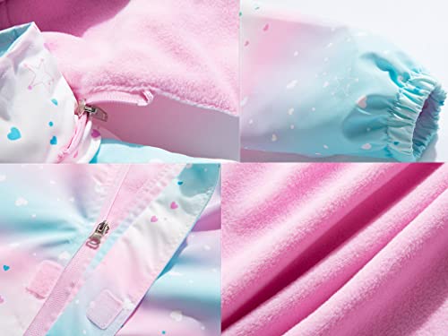 Image of MGEOY Kids Rain Jacket, Waterproof Lightweight Hooded Windbreaker for Boys Girls 4-14Y
