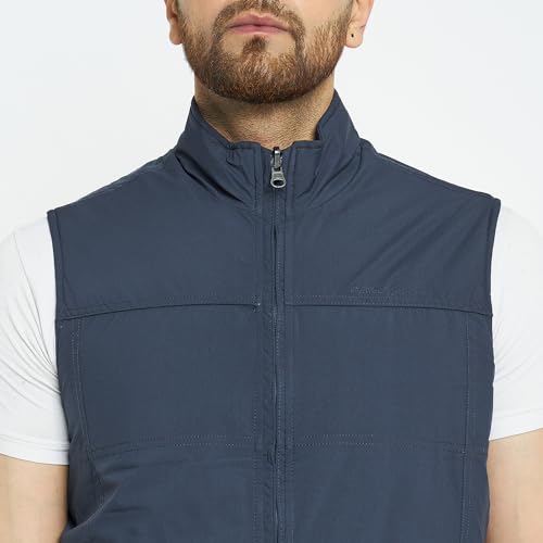Image of Duke Stardust Men Sleeveless Reversible Jacket (SDZ3056 Navy XXL)