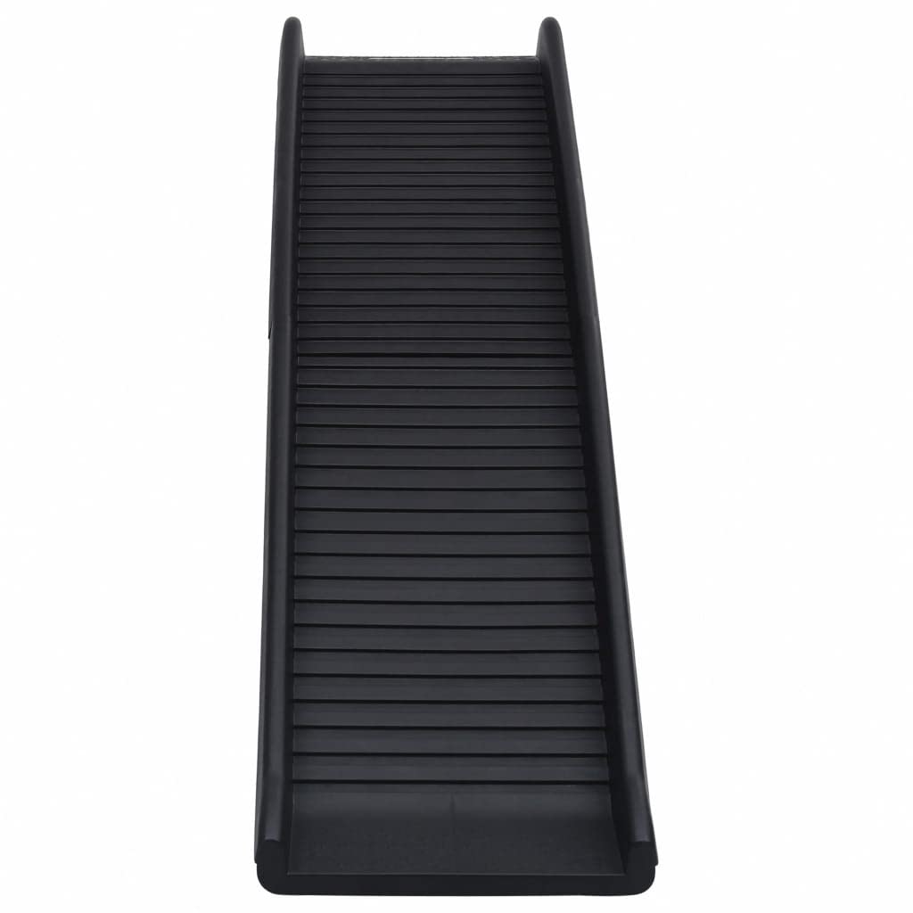Rampa per cani pieghevole, colore nero, 155,5 x 40 x 15,5 cm, rampa in plastica antiscivolo per auto, divano, letto, protezione delle articolazioni e compatta per cani e gatti