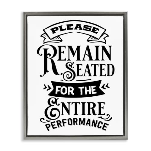 Humorous Vintage Bathroom Saying, 25 x 31 Inch Canvas in Floater Frame
