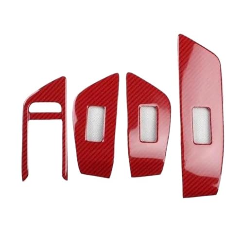 Bouton commande A5 2018 protection panneau lève-vitre ABS rouge