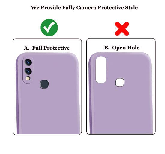 Image of A rtistque Liquid TPU Silicone Matte Shockproof Flexible with Camera Protection Soft Back Cover Case for Vivo V9, Vivo V9 Youth - Purple